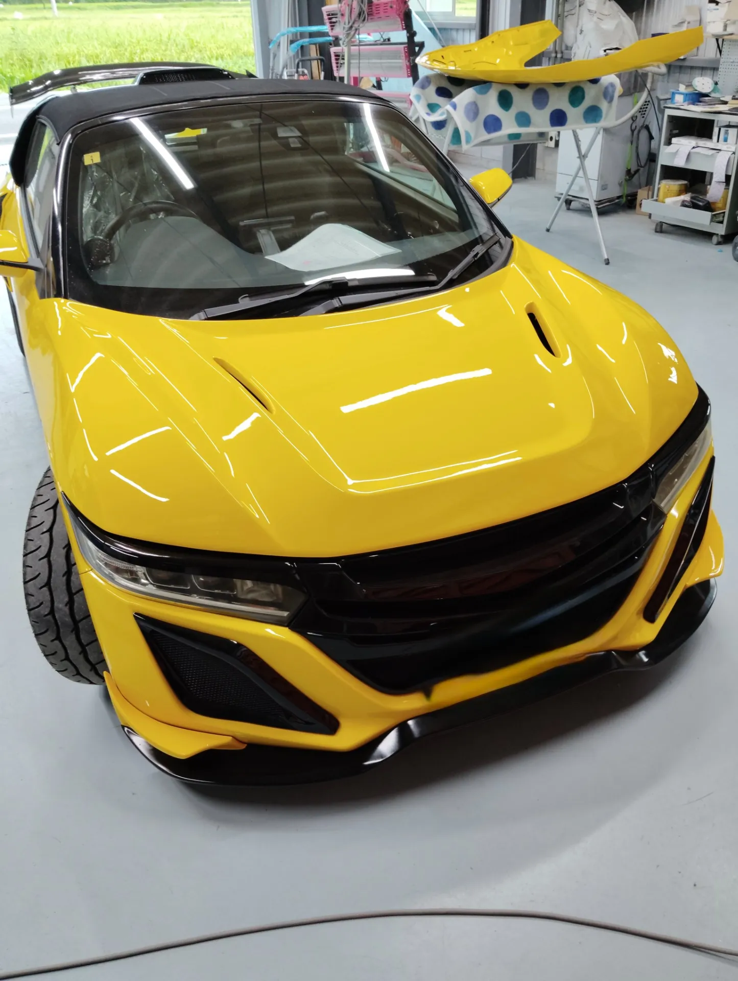 ホンダ S660 FRPボンネット交換